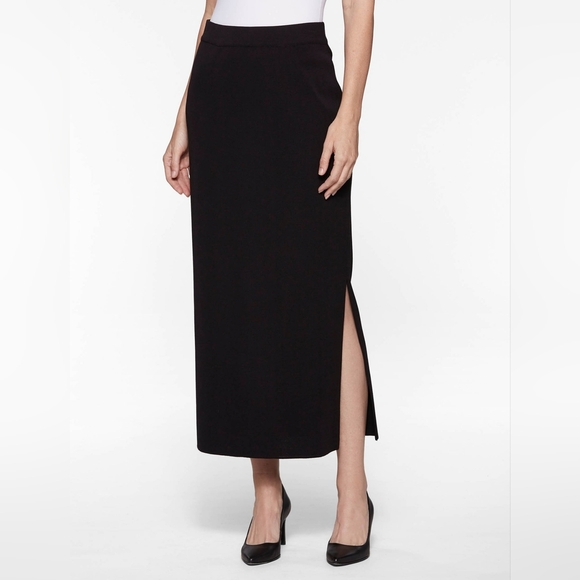 Misook 36" Straight Knit Maxi Skirt, Black Size Small Office Career Minimalist - Picture 1 of 8